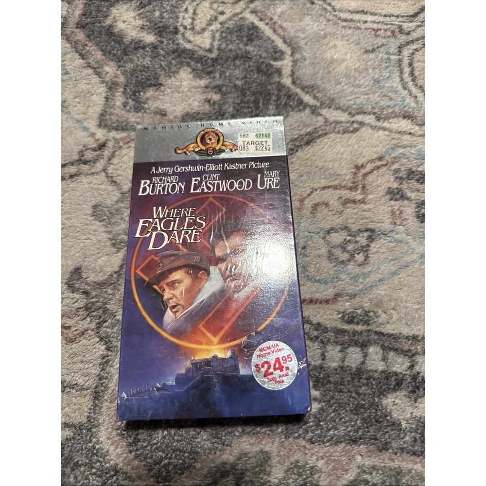 Where Eagles Dare (1968) VHS – MGM/UA Home Video New Sealed